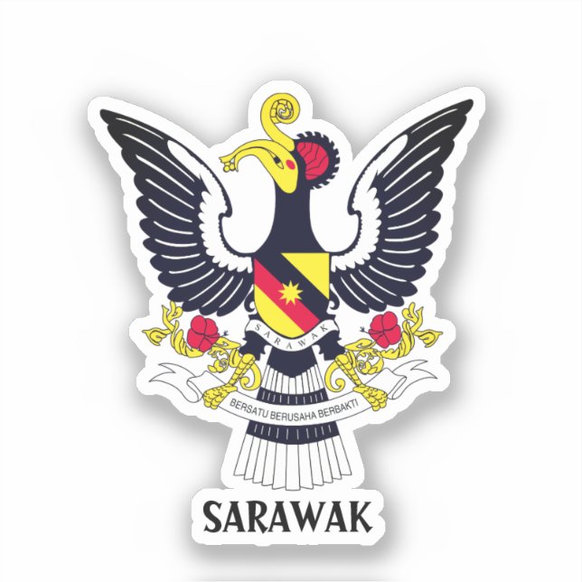 Sarawak-Wappen - MALAYSIA Aufkleber (Vorderseite)