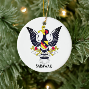 Sarawak-Wappen - MALAYSIA Keramik Ornament