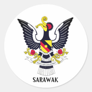 Sarawak-Wappen - MALAYSIA Runder Aufkleber