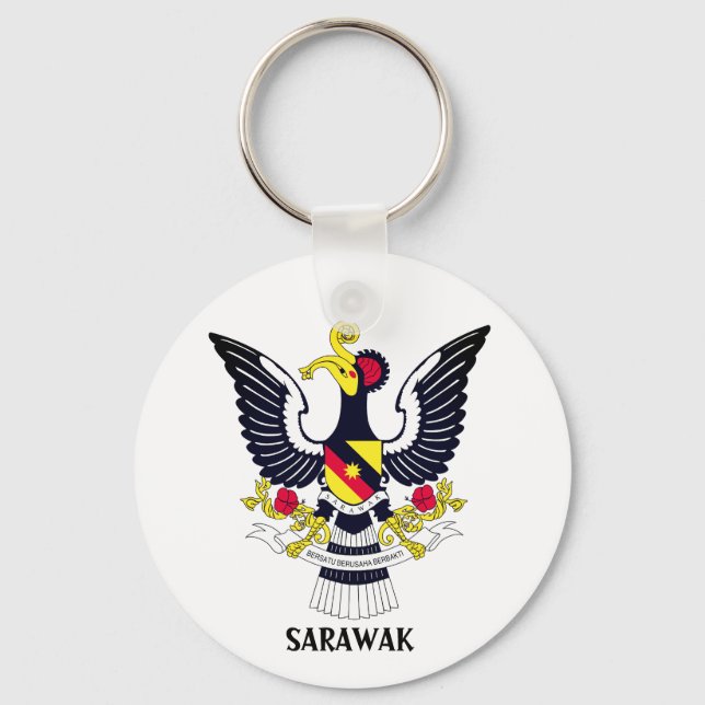 Sarawak-Wappen - MALAYSIA Schlüsselanhänger (Vorderseite)