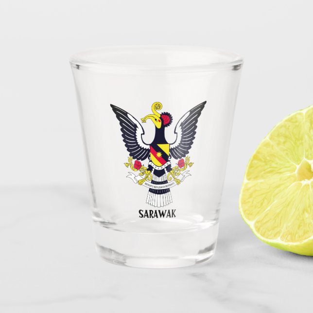 Sarawak-Wappen - MALAYSIA Schnapsglas (Vorderseite)