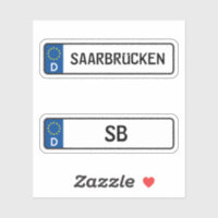 Sarbrucken kennzeichen, deutsches Pkw-Genehmigungs