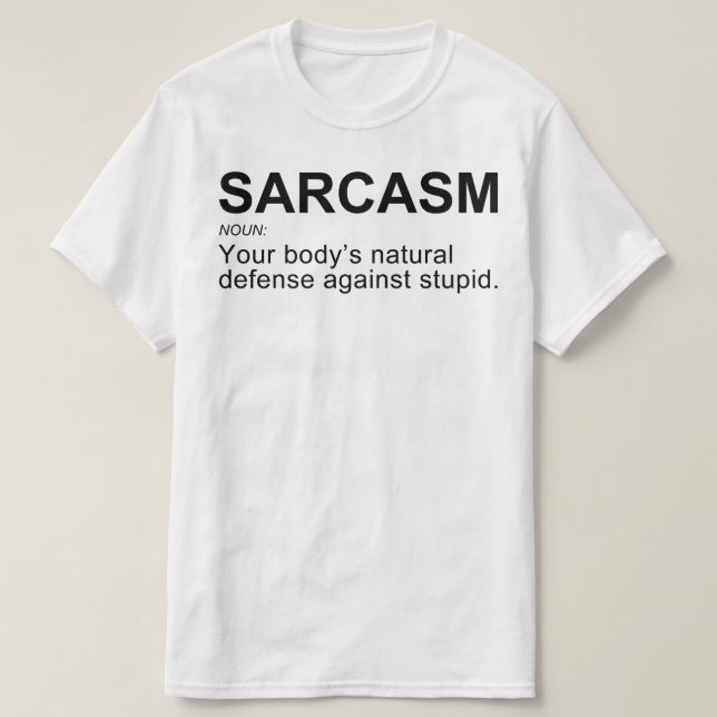 Sarcasm Body's Natural Defense Sarcastic Mens Funn T-Shirt (Design vorne)