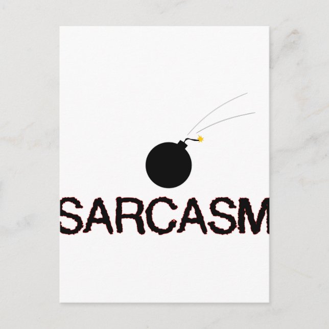 Sarcasm Bombed Postkarte (Vorderseite)
