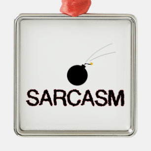 Sarcasm Bombed Silbernes Ornament