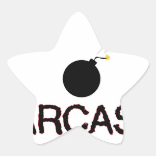 Sarcasm Bombed Stern-Aufkleber