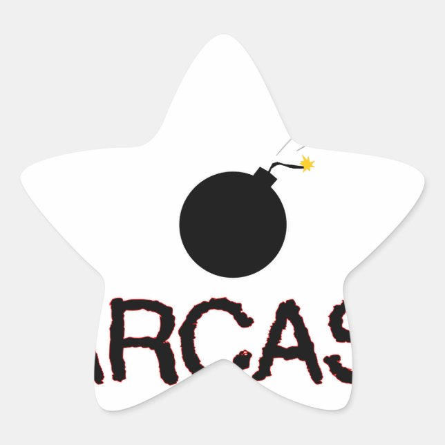 Sarcasm Bombed Stern-Aufkleber (Vorderseite)