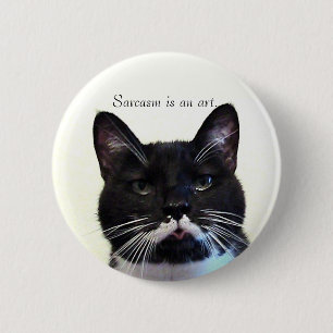 Sarcasm Cat Button