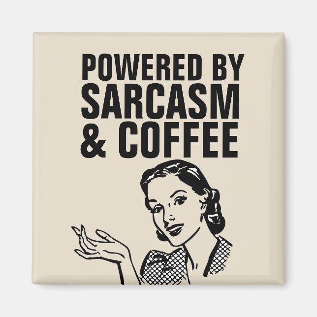 SARCASM & COFFEE RETRO HOUSEWIFIFI MAGNETS MAGNET (Vorne)
