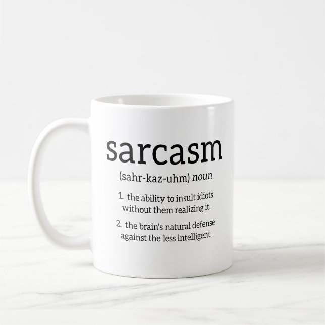 Sarcasm Definition Kaffeetasse (Links)