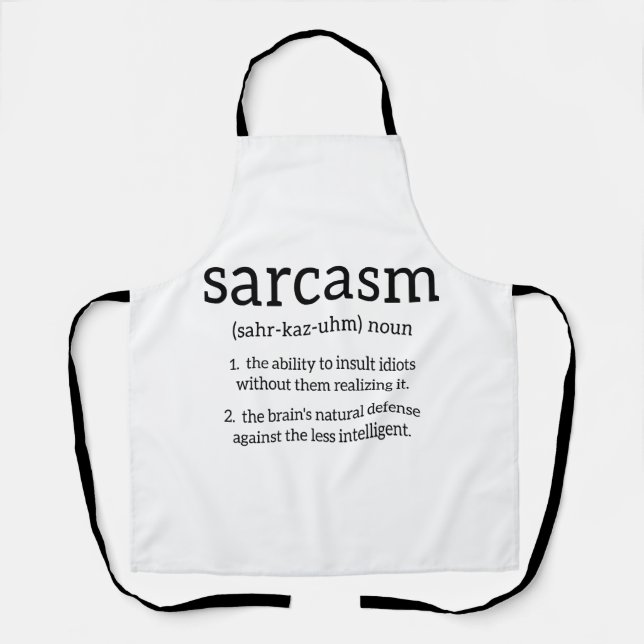 Sarcasm Definition Schürze (Vorderseite)