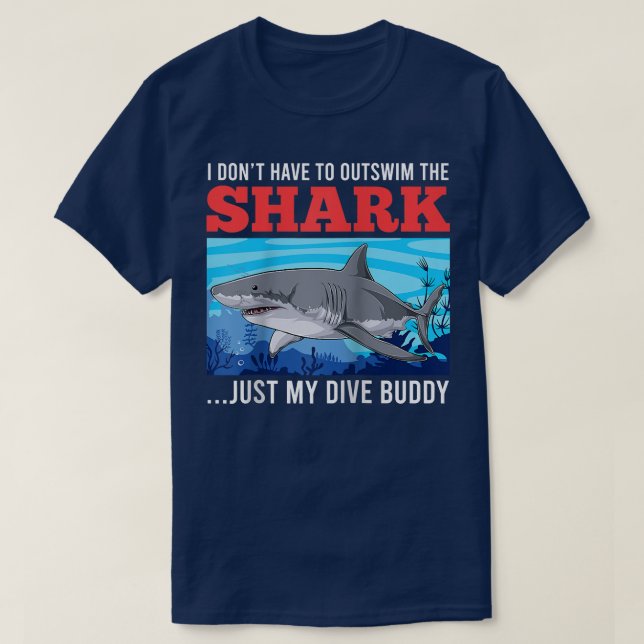 Sarcasm Dive Buddy Dive Buddy Shark Diver T-Shirt (Design vorne)