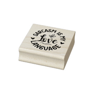 Sarcasm ist meine Liebe Language Rubber Briefmarke Gummistempel