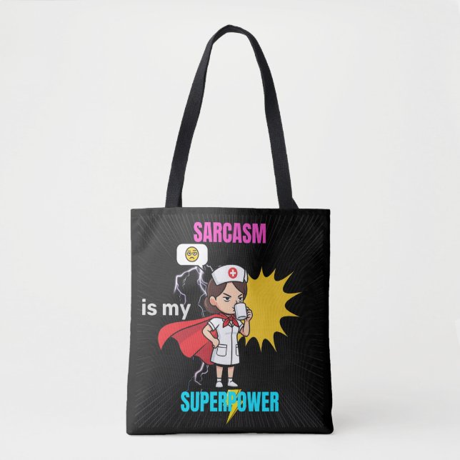 Sarcasm ist meine superkraftfreudige Med Shift (Vorderseite)