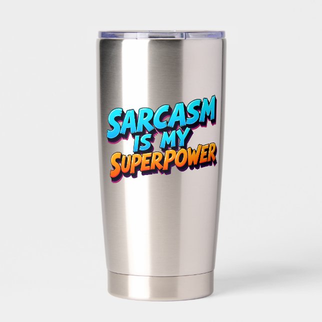 Sarcasm ist meine Supermacht - Comic Style Thermobecher (Vorderseite)