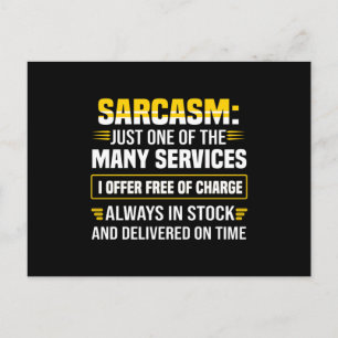 Sarcasm ist nur einer der vielen Dienstleistungen Postkarte