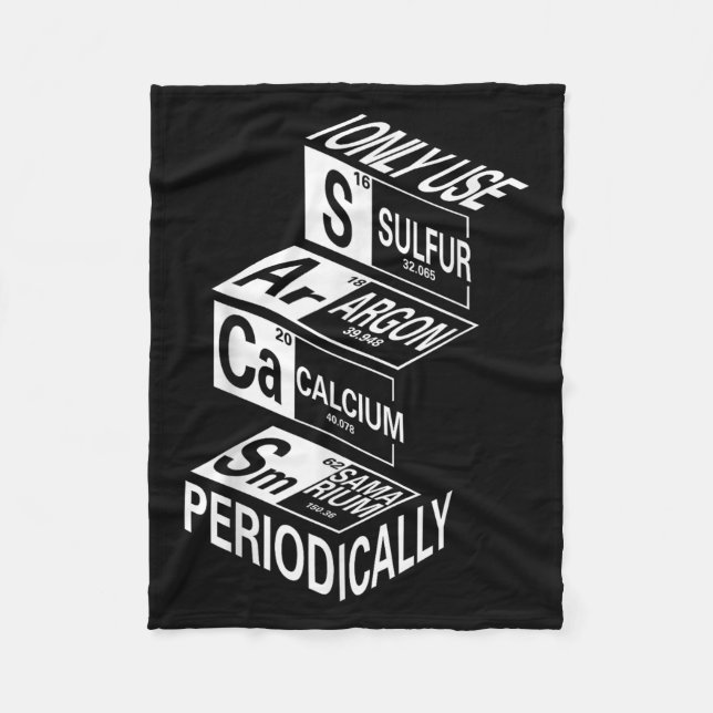 Sarcasm Periodic Table Element Weird Science Joke Fleecedecke (Vorderseite)