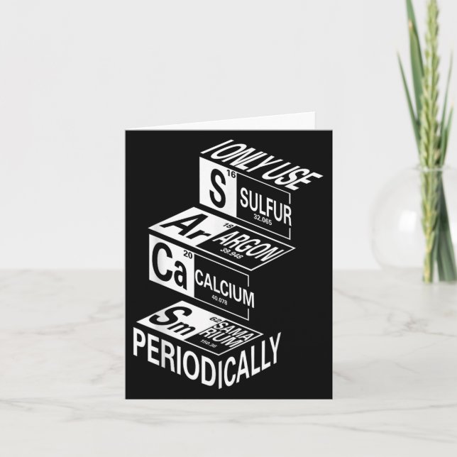 Sarcasm Periodic Table Element Weird Science Joke Karte (Vorderseite)