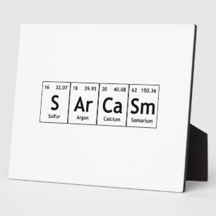 SArCaSm Periodic Table Elements Word Chemistry Fotoplatte