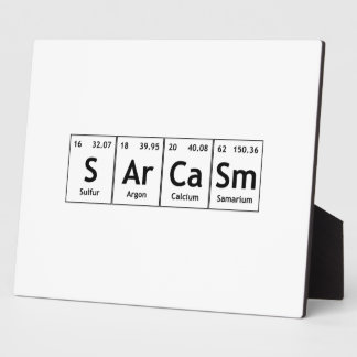 SArCaSm Periodic Table Elements Word Chemistry Fotoplatte
