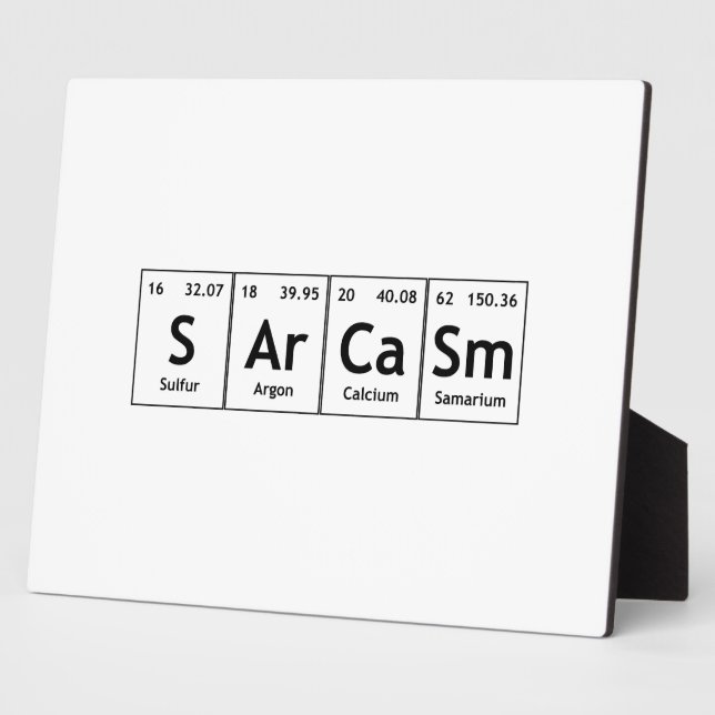 SArCaSm Periodic Table Elements Word Chemistry Fotoplatte (Seite)