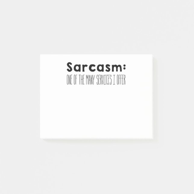 sarcasm post-it klebezettel (Vorderseite)