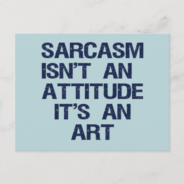 Sarcasm Postkarte (Vorderseite)