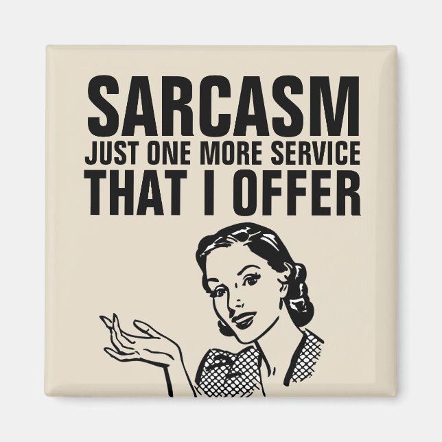 SARCASM RETRO HOUSEWIFF MAGNETS MAGNET (Vorne)