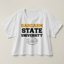 Sarcasm Staat Bella+Leinwand Boxy Crop Top T - Shi