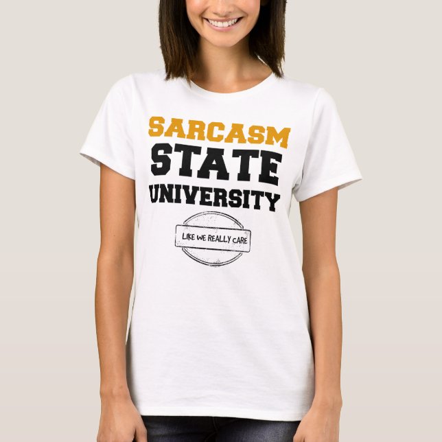 Sarcasm Staat Bella+Leinwand Boxy Crop Top T - Shi (Vorderseite)