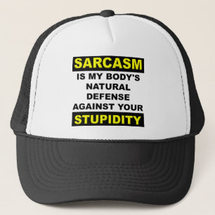 Sarcasm Stupidity Defense Cap Hat Funny Truckerkappe