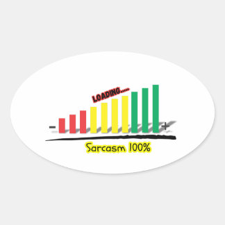 SarcasmMeter Ovaler Aufkleber