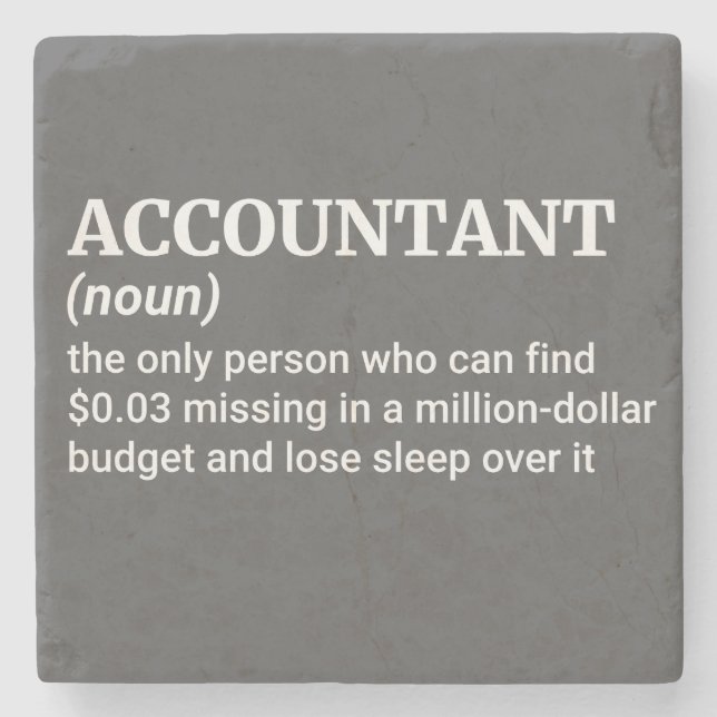 Sarcastic Accountant Zitat Steinuntersetzer (Vorderseite)