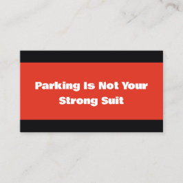 Sarcastic Bad Parking Telefonnummerkarte