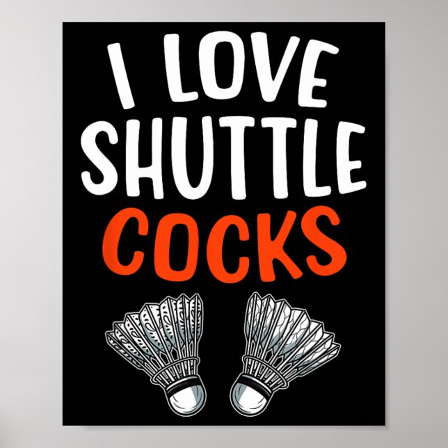 Sarcastic Badminton Player Spiel Match Spaß Joke Poster (Vorne)