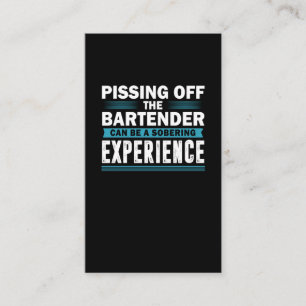 Sarcastic Barkeeper Alcohol Mixer Barkeeper Jokes Visitenkarte