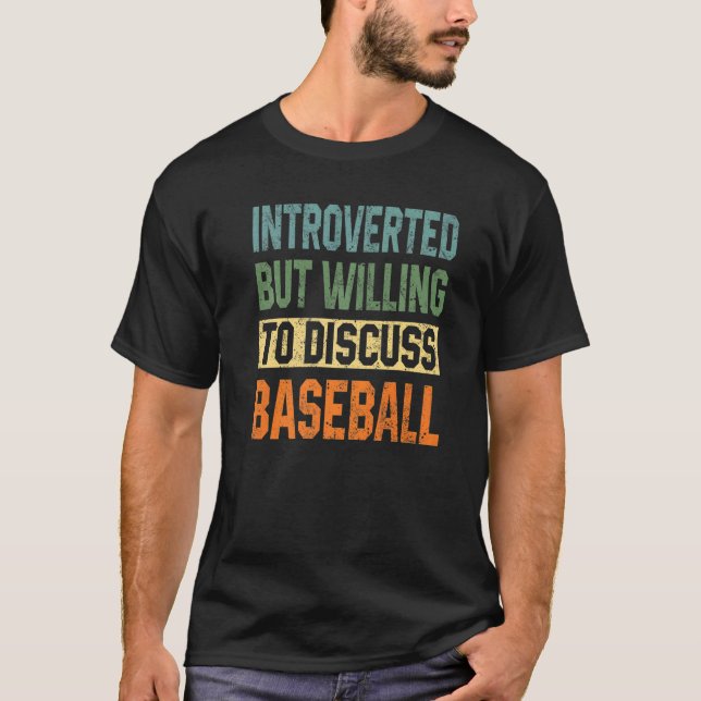 Sarcastic Baseball Quote Introvertierte Player Mam T-Shirt (Vorderseite)