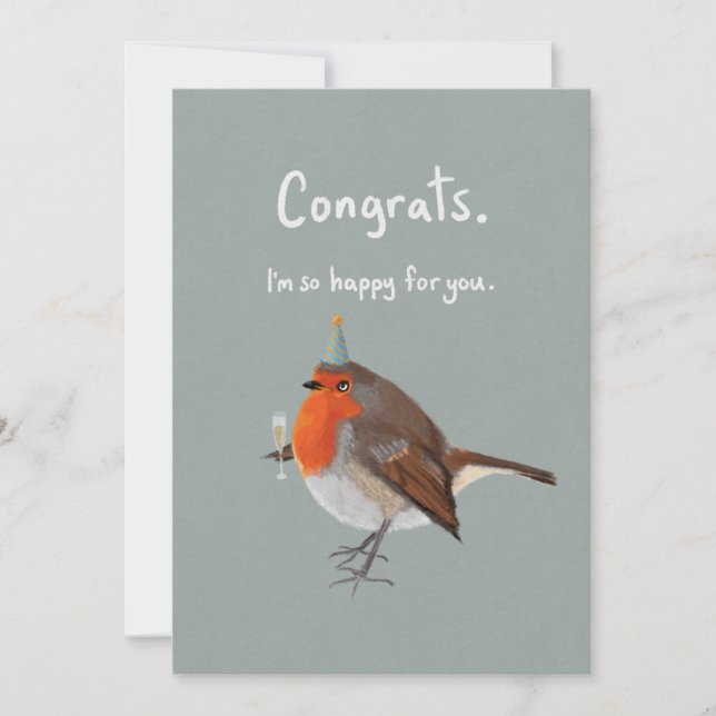 Sarcastic Bird Gratulations Card Karte (Vorderseite)