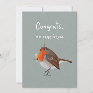 Sarcastic Bird Gratulations Card Karte
