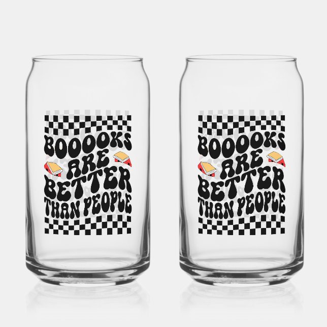 Sarcastic Book Lover "Books Are Better Than People Dosenglas (Vorderseite)