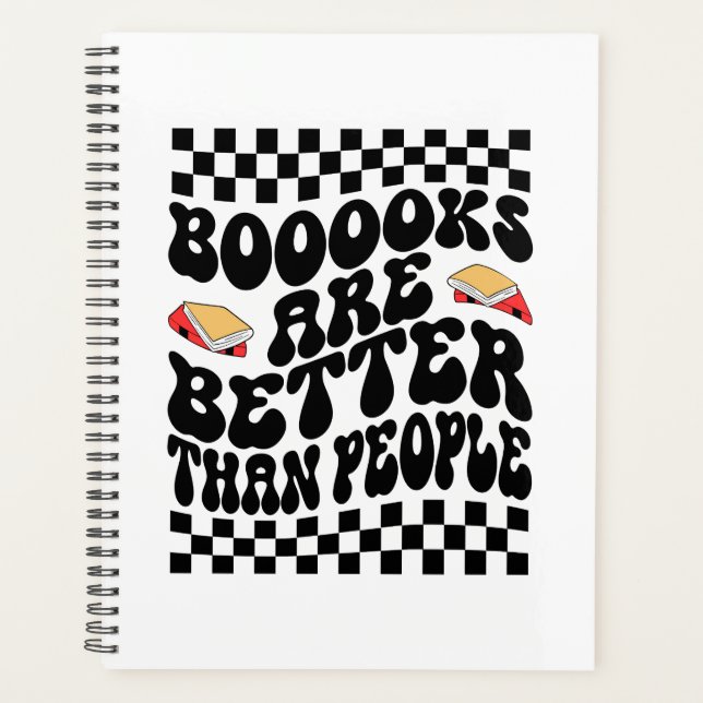 Sarcastic Book Lover "Books Are Better Than People Planer (Vorderseite)