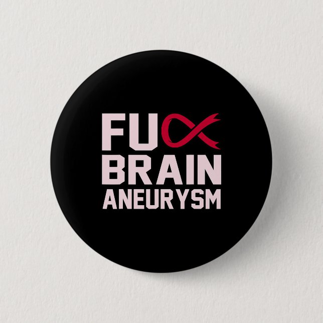 Sarcastic Brain Aneurysm Awareness Montag Unterstü Button (Vorderseite)
