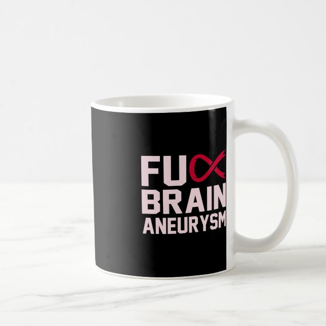 Sarcastic Brain Aneurysm Awareness Montag Unterstü Kaffeetasse (Rechts)