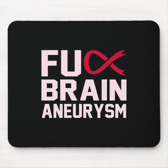 Sarcastic Brain Aneurysm Awareness Montag Unterstü Mousepad (Vorne)