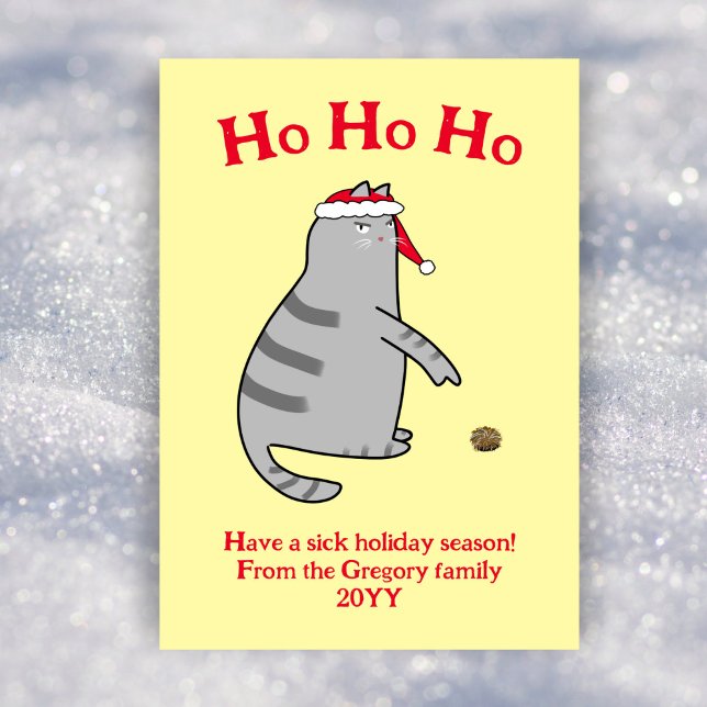 Sarcastic Cartoon Cat Sick Weihnachten Non-Foto (Von Creator hochgeladen)