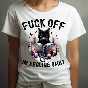 Sarcastic Cat Book Lover Reading Bookworm T-Shirt