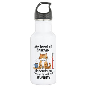 Sarcastic Cat - Funny Orange Art Edelstahlflasche