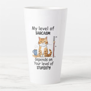 Sarcastic Cat - Funny Orange Art Milchtasse