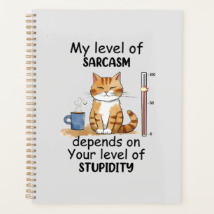 Sarcastic Cat - Funny Orange Art Planer