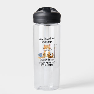 Sarcastic Cat - Funny Orange Art Trinkflasche